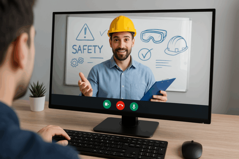 Docente durante un corso in aula sulla formazione sicurezza lavoro 2025